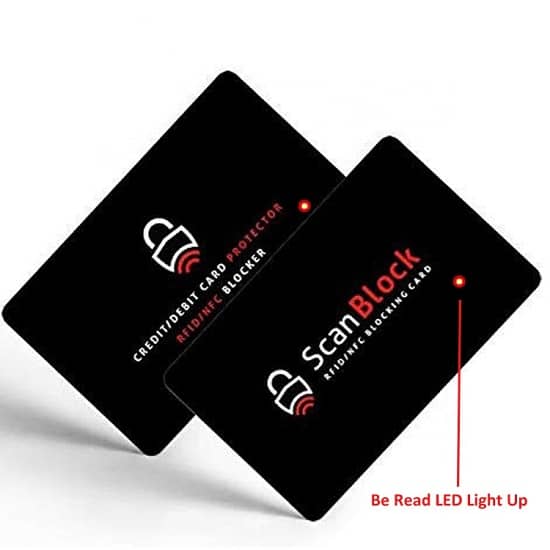 <strong> RFID Skimming Blocker NFC Contactless Blocking Card With LED Lights</strong>