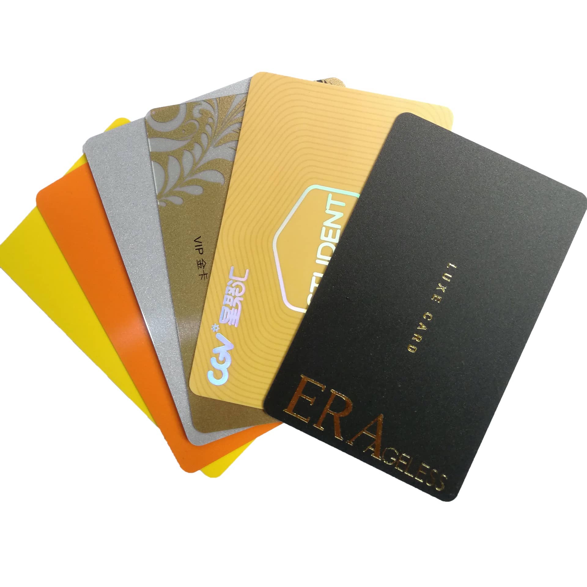 <strong>Silver&Gold Hot Stamping Foil Plastic Card</strong>